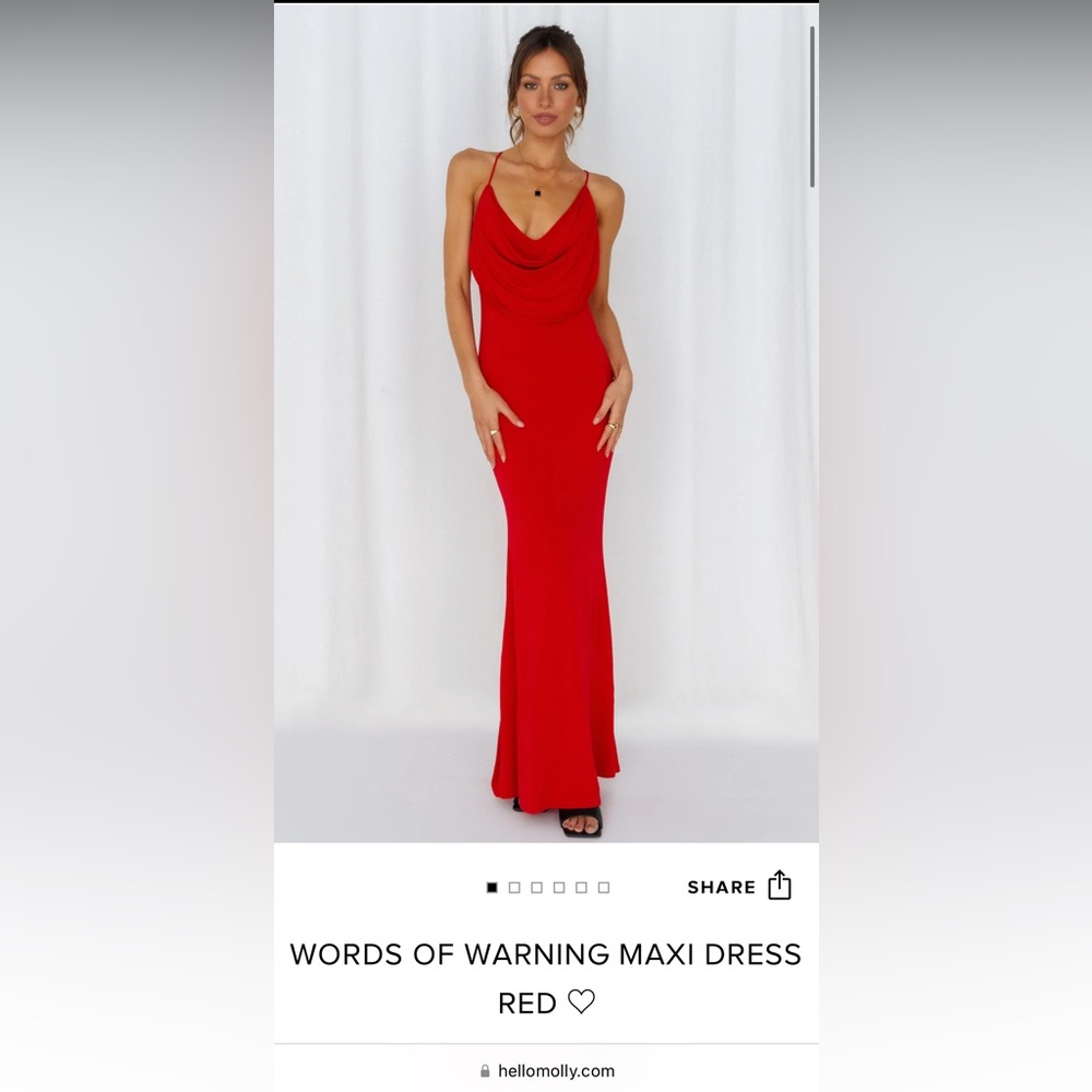 Hello Molly Long Red Maxi Dress